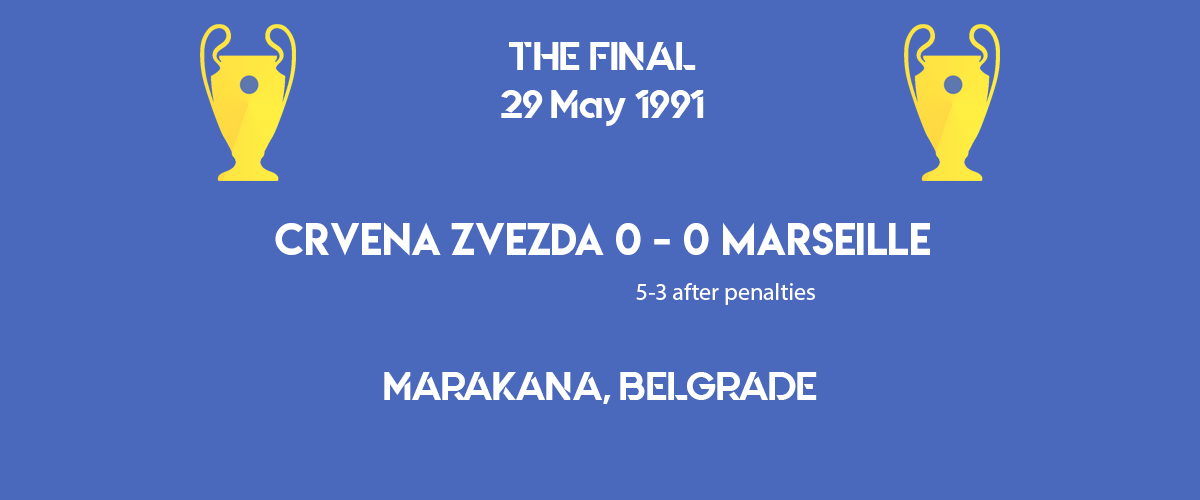 UCL 1991 - Crvena zvezda Marseille final scoreboard