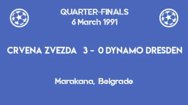 UCL 1991 - quarterfinals - first leg - Crvena Zvezda vs Dynamo Dresden