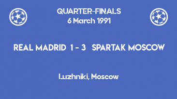 UCL 1991 - quarterfinals - first leg - Real Madrid vs Spartak Moscow