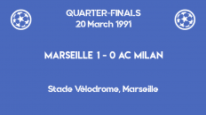 UCL 1991 - quarterfinals - second leg - Milan vs Marseille