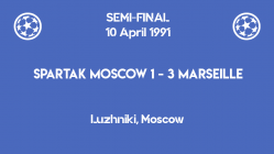 UCL 1991 - semifinal - first leg - Marseille vs Spartak