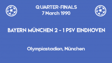 UCL 1990 - Bayern PSV -quarterfinals - first leg scoreboard