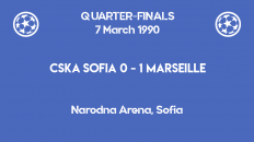 UCL 1990 - CSKA Sofia Marseille -quarterfinals first leg scoreboard