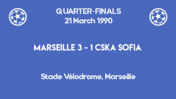 UCL 1990 - CSKA Sofia Marseille quarterfinals second leg scoreboard