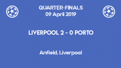 Liverpool wins 2-0 against Porto in the first leg of the Champions League 2019 quarter-finals