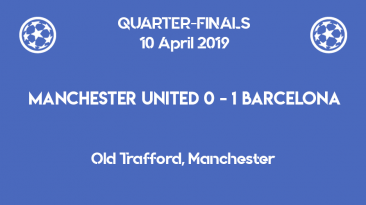 Manchester United lose 0-1 to Barcelona in the first leg of the Champions League 2019 quarter-finals