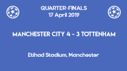 Tottenham advanced to the Champions League 2019 semi-finals after a dramatic 4-3 at Etihad Stadium against Manchester City