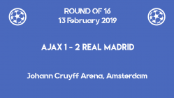 Ajax lost 1-2 to Real Madrid in the first leg of Champions League 2019 round of 16