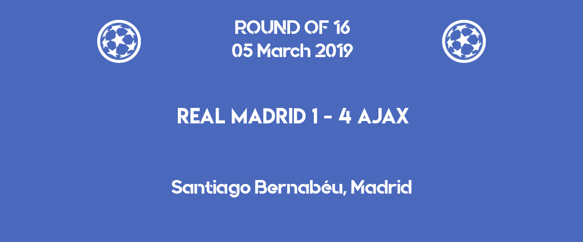 Ajax qualified for the quarter-finals of Champions League 2019 after a stunning 4-1 victory against Real Madrid