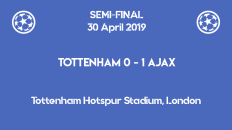 Tottenham lost 0-1 to Ajax in the first leg of the Champions League 2019 semi-finals