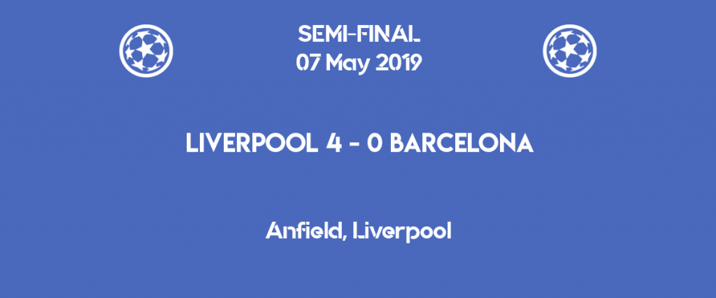 An incredible comeback from Liverpool with 4 goals against Barcelona in the Champions League 2019 semi-finals