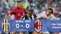 Watch how Milan won the Champions League 2003 final against Juventus on penalties