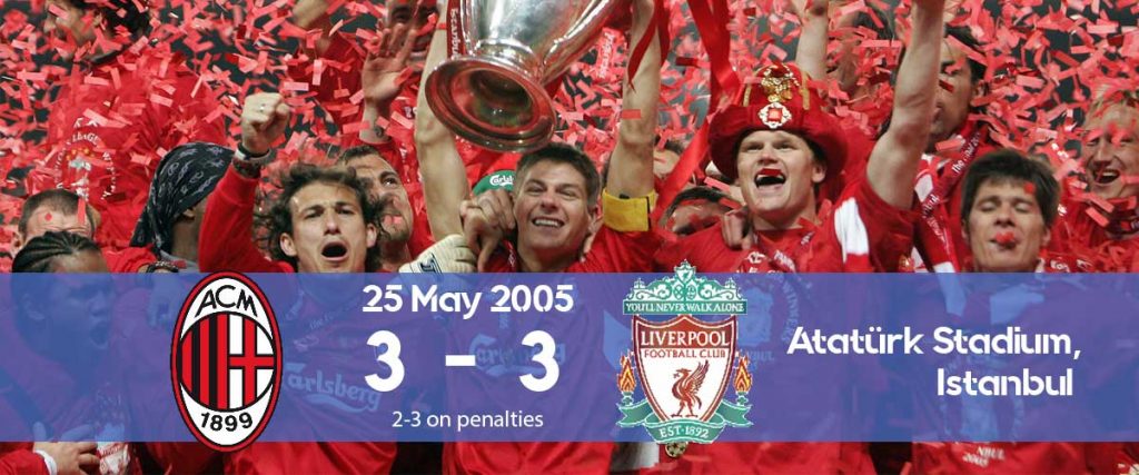 Watch how Steven Gerard led Liverpool for their historic Champions League 2005 comeback against AC Milan.