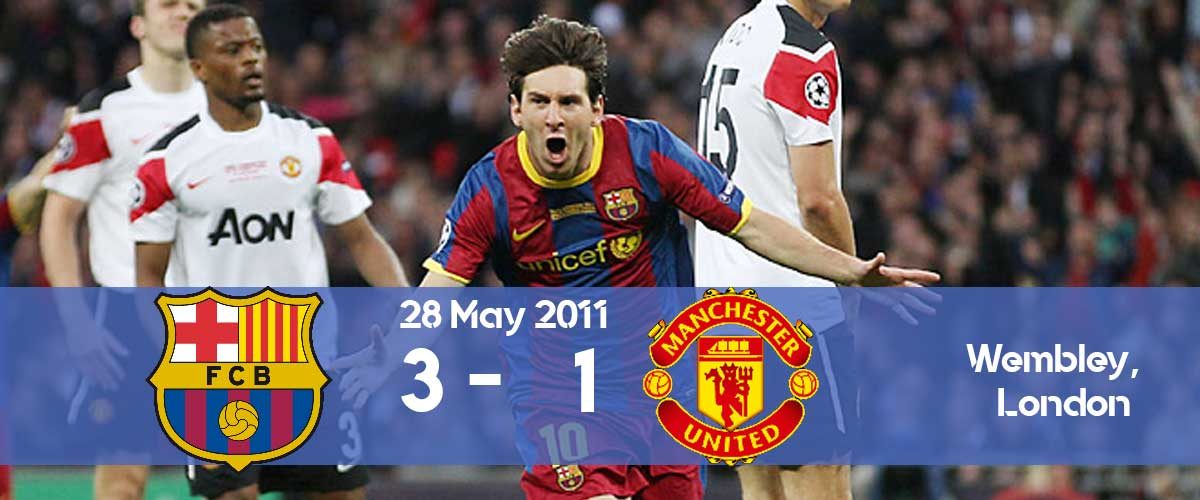 Watch here how Barcelona won the Champions League 2011 final against Manchester United at Wembley.