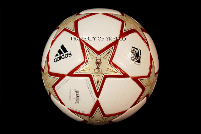 The Adidas Finale Madrid Ball used during The Champions League 2010 is the first with full stars