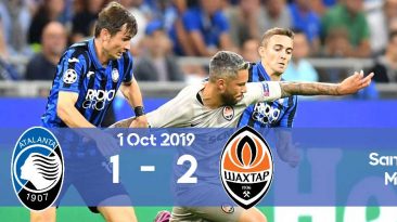 Atalanta 1-2 Shakhtar Donetsk Champions League 2019/2020 group stage