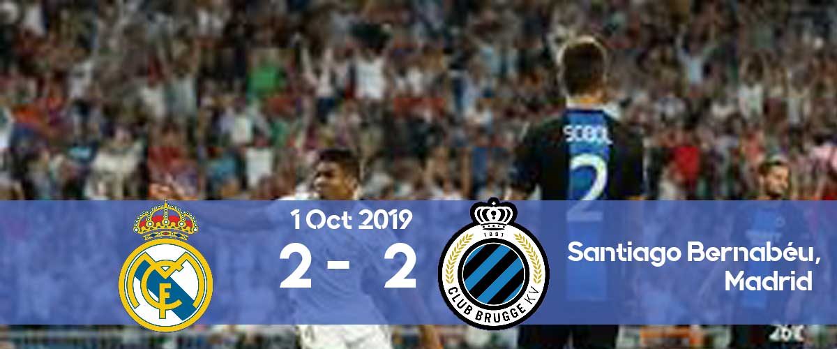 Real Madrid 2-2 Club Brugge Champions League 2019/2020 group stage